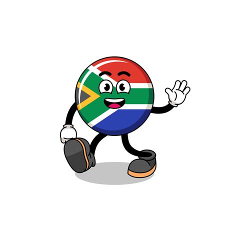 south africa flag cartoon walking 19090365 Vector Art at Vecteezy