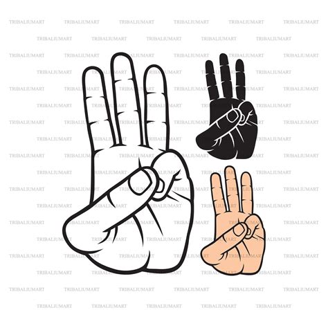 Three Finger Clipart
