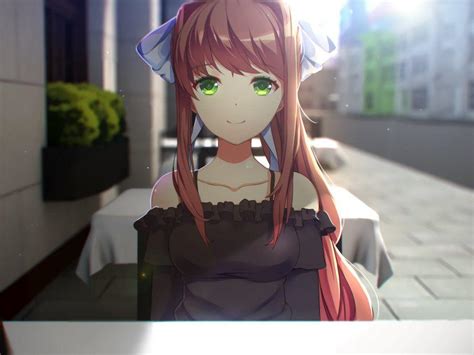 Monika Circledprev Ddlc Monika With Glasses Hd Png Download Vhv Onlyoneeverything