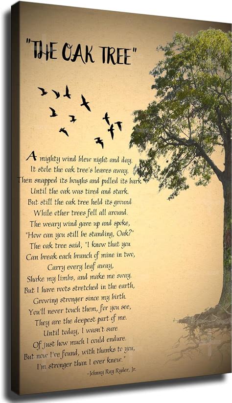 Mighty Oak Tree Poem About Life • Inspirational Poster Home