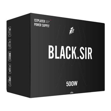 1stPlayer Black.Sir 80 Plus White Power Supply 500W - Blue Lynx Online