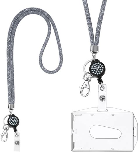 Vicloon Lanyard Mit Kartenhalter Kristall Lanyard Halskette Mit