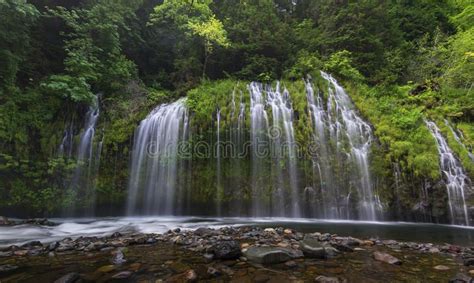 Mossbrae Falls Is A Waterfall Flowing Into Sacramento River In The