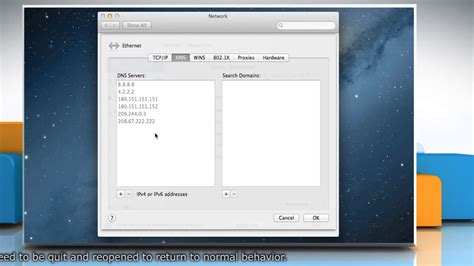 How To Configure Dns Settings In Mac Os X Youtube
