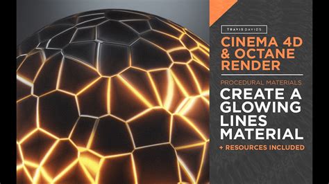 Cinema 4d And Octane Render Create A Procedural Glowing Lines Material Youtube