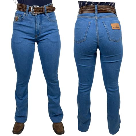 Cal A Jeans Feminina Os Vaqueiros Flare Delav Ref Badana