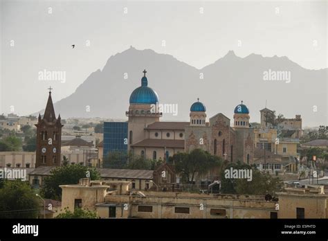 View Over The Town Of Keren And The Church Of St Anthony In The Center