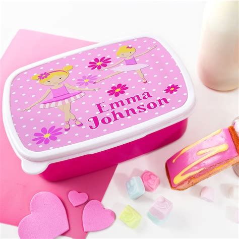 Personalised Ballet Ballerina Lunch Box Cute School Snack Etsy