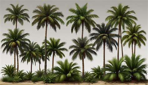 Premium Vector Vector Plants Of Tropical Forest Realistic Set Of