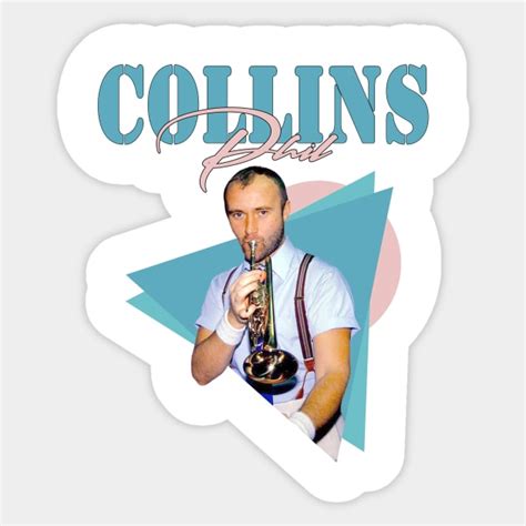 Phil Collins Aesthetic Retro Style Phil Collins Sticker Teepublic