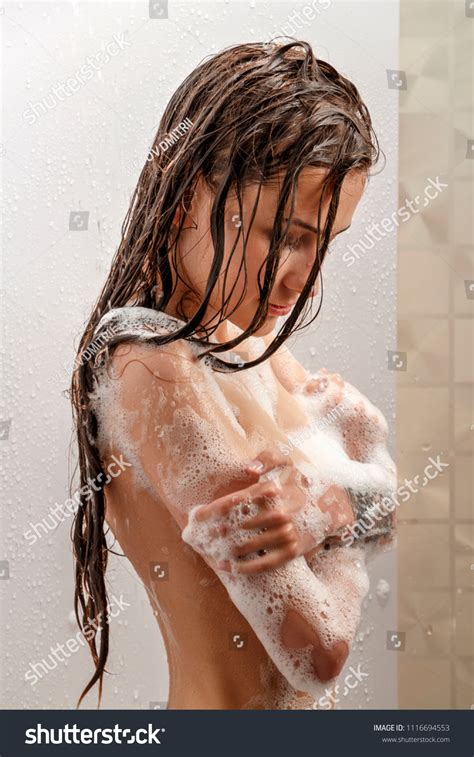 Nude Girl Washing Shower Stock Photo Shutterstock