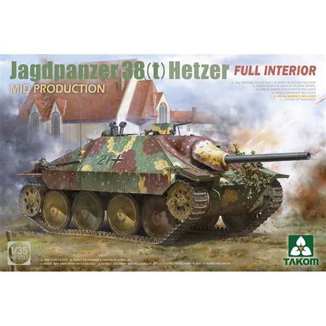 2171 Takom 1 35 Немецкая САУ Jagdpanzer 38 t Hetzer промежуточная с