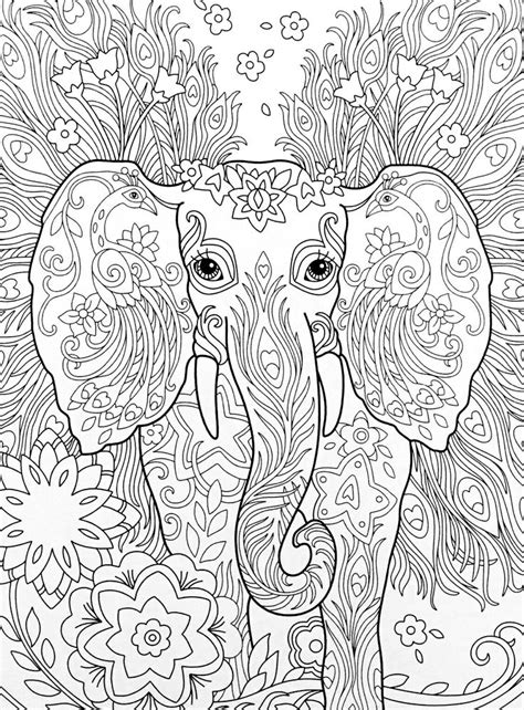 Elegant Elephants Adult Coloring Book