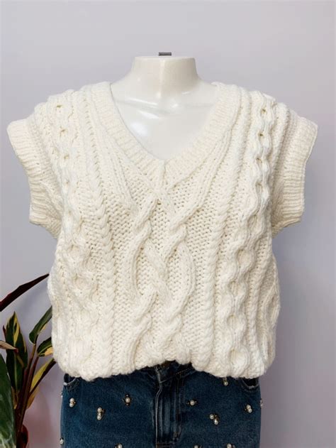 PULLOVER TRICOT BRANCO M Comprar em I Need Brechó