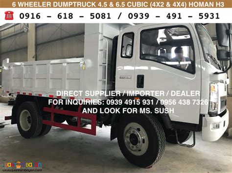 4 5cubic 6 Wheeler Mini Dumptruck Sinotruk Homan H3 4x2 And 4x4