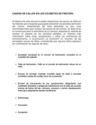 Causas de fallos en los cojinetes de fricció melo 2015 PDF