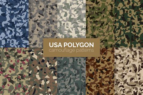 Usa Polygon Camouflage Patterns Graphic By 3ydesign · Creative Fabrica