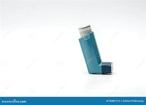 Asthma Inhaler Isolated On White Background Stock Photo Image Of