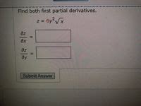 Answered Find Both First Partial Derivatives Bartleby