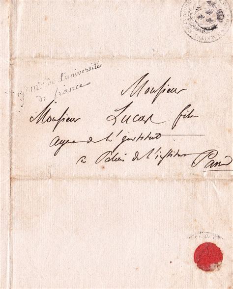 Louis de Fontanes Lettre signée avec entête Université de France