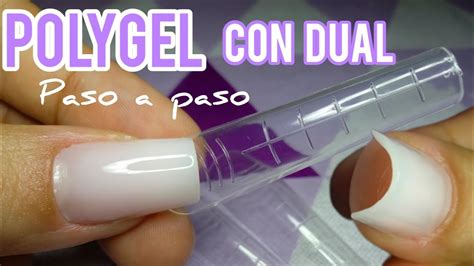 UÑAS DE POLYGEL CON MOLDE DUAL SYSTEM POLYGEL PASO A PASO