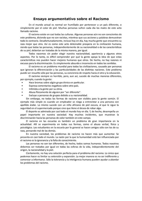 Redação De 20 Linhas Sobre Racismo LIBRAIN