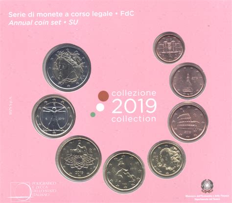 ITALIA 2019 Set Divisionale 8 Monete FDC Bimba