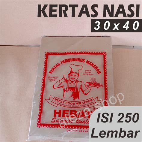 Kertas Nasi Coklat Ukuran 30x40 Isi 250 Lembar Bungkus Nasi Warteg