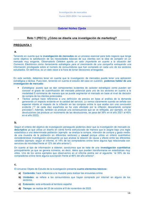 Pec Investigaci N De Mercados Gabriel N Ez Ojeda Investigaci N De