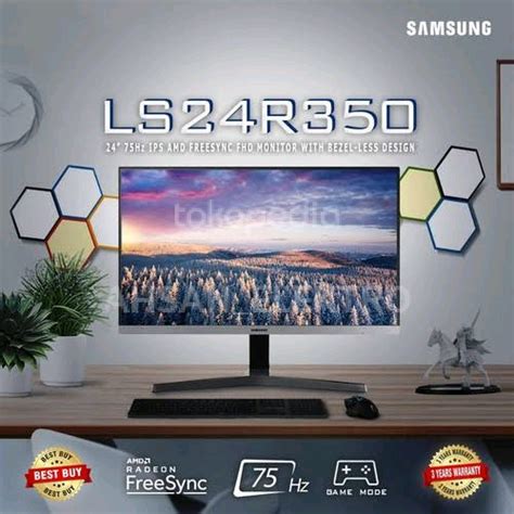 Jual Monitor Samsung 24 Inch Fhd Ips 75hz Ls24r350fhexxd Bezel Less