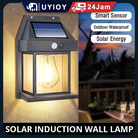 Jual Solar Wall Lamp Lampu Tenaga Surya Sensor Gerak Lampu Hias