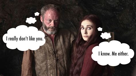 Turns out Melisandre and Davos from "Game of Thrones" are inseparable ...