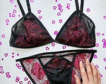 Transparent Lingerie Etsy