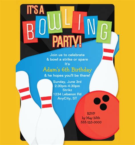 FREE 18+ Bowling Party Invitation Designs in PSD | Vector EPS