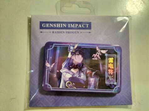 Wts Wtt Genshin Impact Raiden Shogun Baal Badge Hobbies Toys