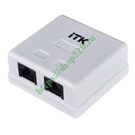 Настенная информационная розетка RJ45, кат.5Е UTP, 2-порта ITK - купить ...