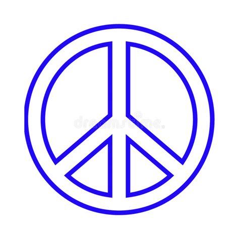 cool peace symbol illustration  white background stock illustration