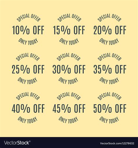 Set Of Discount Labels Royalty Free Vector Image