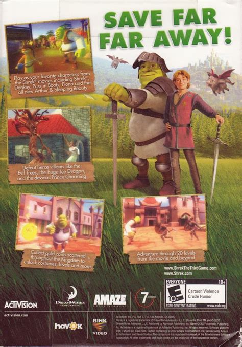 Shrek The Third Cover Or Packaging Material Mobygames