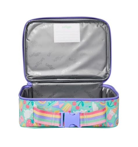 Smiggle Glide Teeny Tiny Square Lunchbox Mid Blue 3Y