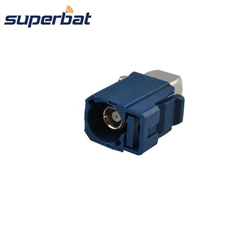 Superbat Fakra C Blue Female Crimp Rf Connector Right Angle For Gps