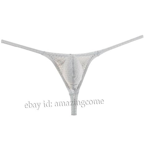 Buy Men S Tanga Breath Holes Bikini T Back Stretch Underwear Bulge Pouch Micro Thong Online At