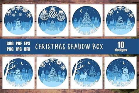 Christmas Shadow Box Bundle Merry Christmas Svg Artofit