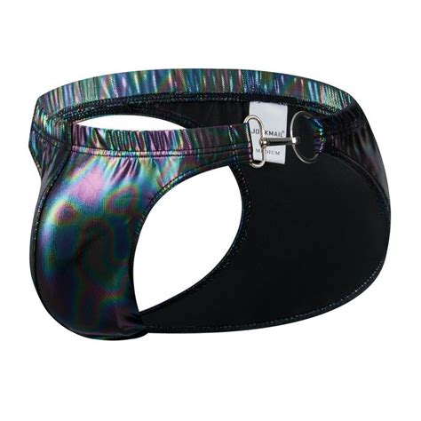 Men S Briefs Laser Imitation Leather Swim Bikini Triniful