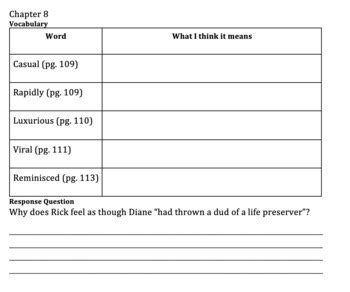 Rick by Alex Gino Comprehension Questions and Vocabulary Guide (Google and PDF)