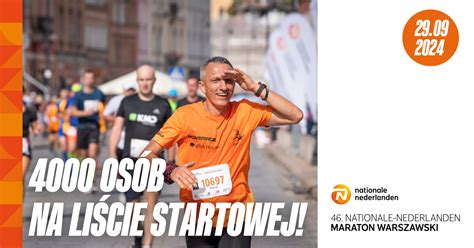 Tysi Ce Os B Na Li Cie Startowej Nationale Nederlanden Maratonu