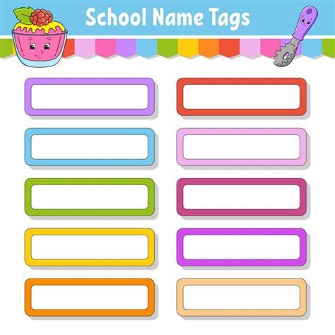 Name Tags Designs For School