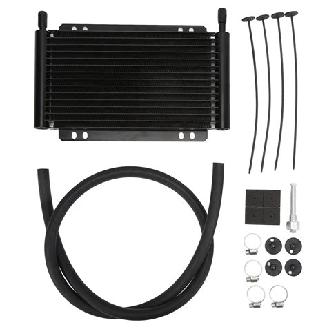 Black 15 Row Aluminium Oil Cooler Low Pressure Drop Transmission Oil