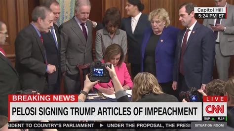 Watch Nancy Pelosi Signs Trump Impeachment Articles