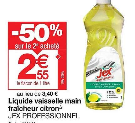 Promo Liquide Vaisselle Main Fra Cheur Citron Jex Professionnel Chez